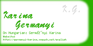 karina germanyi business card